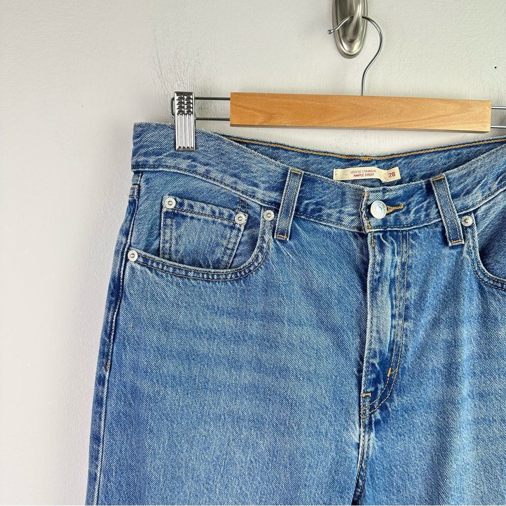 Levi's Loose Straight High Rise Denim Jeans Size 28 - Picture 12 of 12